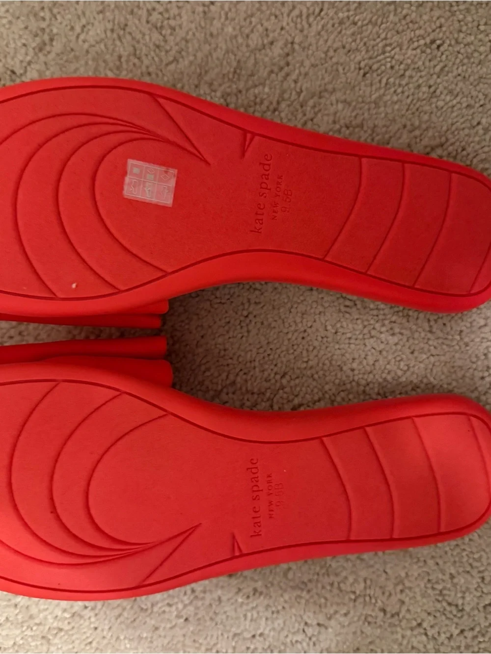 Kate Spade “Bikini” Red Neoprene Bow Slide Sandals for Women Size 9.5 NWB